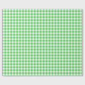Green Classic Gingham Checkered Pattern Geschenkpapier (Flach)