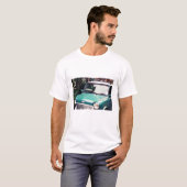 Green Classic Mini Cooper Car Tshirt (Vorne ganz)