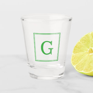 Green Classic Monogram Schnapsglas