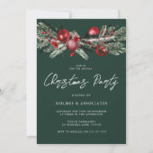 Green Classic Weihnachten Weihnachten Weihnachten Einladung (Vorderseite)