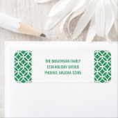 Green Classy Diamond Holiday Address Labels (Insitu)