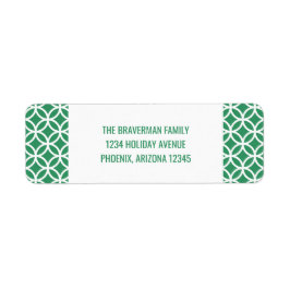 Green Classy Diamond Holiday Address Labels