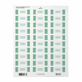 Green Classy Diamond Holiday Address Labels (Vorne)