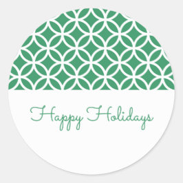 Green Classy Diamond Urlaubsaufkleber Runder Aufkleber