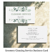 Green Cleaning Service Business Card Visitenkarte