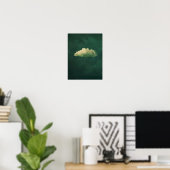 Green Cloud Print Moody Cloud Painting Emerald Gre Poster (Heimbüro)