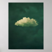 Green Cloud Print Moody Cloud Painting Emerald Gre Poster (Vorne)