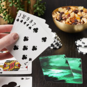 Green Clouded Sunrise Playing Cards Spielkarten (In Situ)