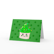 Green Clove St Patricks Day Niedlich Cupcake
