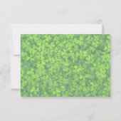 Green Clover Blätter mit Imitate Gold Foil UAWG RSVP Karte (Rückseite)