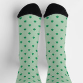Green Clover Blätter Pattern St Patrick's Day Socken (Oben)
