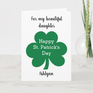 Green Clover Happy St. Patrick's Day Karte