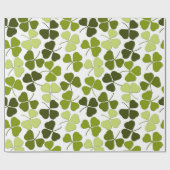 Green Clover in a Variety of Shades Geschenkpapier (Flach)