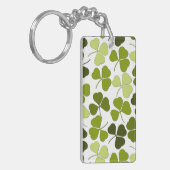Green Clover in a Variety of Shades Schlüsselanhänger (Vorderseite links)