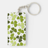 Green Clover in a Variety of Shades Schlüsselanhänger (Rückseite)