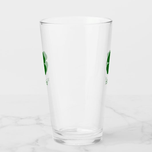 Green Clover Irish Personalisiert Name Beer Glas (Links)