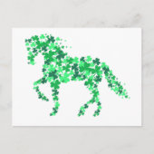 Green Clover Kleeblatt Horse St Patricks Day Postkarte (Vorderseite)