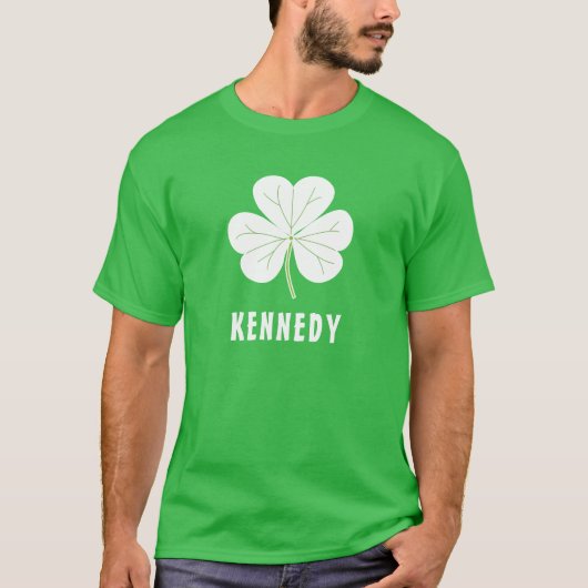 Green Clover Kleeblatt Irland Irischer Individuell T-Shirt (Vorderseite)