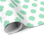 Green Clover Kleeblatt Luck of the Irish Geschenkpapier (Rolleneckpunkt)