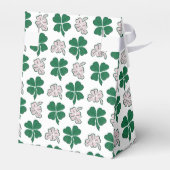 Green Clover Kleeblatt Pattern St Patrick`s Day Geschenkschachtel (Rückseite)