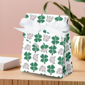 Green Clover Kleeblatt Pattern St Patrick`s Day Geschenkschachtel