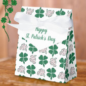 Green Clover Kleeblatt Pattern St Patrick`s Day Geschenkschachtel