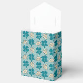 Green Clover Kleeblatt Pattern St Patrick`s Day Geschenkschachtel (Geöffnet)