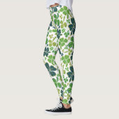 Green Clover Kleeblatt Pattern St Patrick`s Day  Leggings (Links)