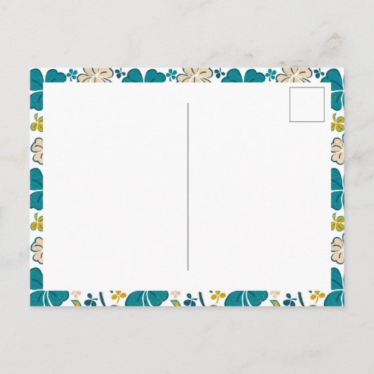 Green Clover Kleeblatt Pattern St Patrick`s Day Postkarte (Rückseite)