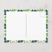 Green Clover Kleeblatt Pattern St Patrick`s Day Postkarte (Rückseite)