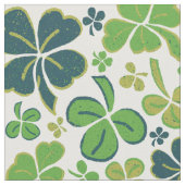 Green Clover Kleeblatt Pattern St Patrick`s Day Stoff (Nahaufnahme)
