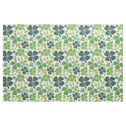 Green Clover Kleeblatt Pattern St Patrick`s Day Stoff (Fat Quarter (45,7 x 55,9 cm))
