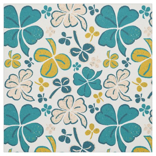 Green Clover Kleeblatt Pattern St Patrick`s Day Stoff (Muster)