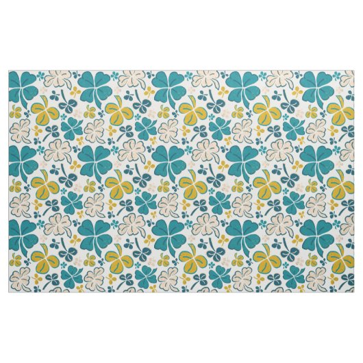 Green Clover Kleeblatt Pattern St Patrick`s Day Stoff (Fat Quarter (45,7 x 55,9 cm))