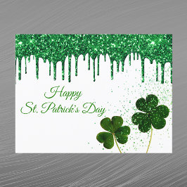 Green Clover Kleeblatt St. Patricks Day Feiertagspostkarte