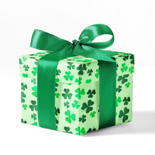 Green Clover Kleeblatt St Patricks Day Irish Party Geschenkpapier