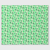 Green Clover Kleeblatt St Patricks Day Irish Party Geschenkpapier (Flach)