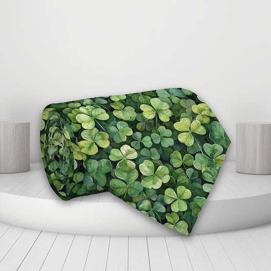Green Clover Kleeblatt St Patrick's Day Krawatte