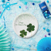 Green Clover Kleeblatt St. Patricks Day Pappteller (Party)