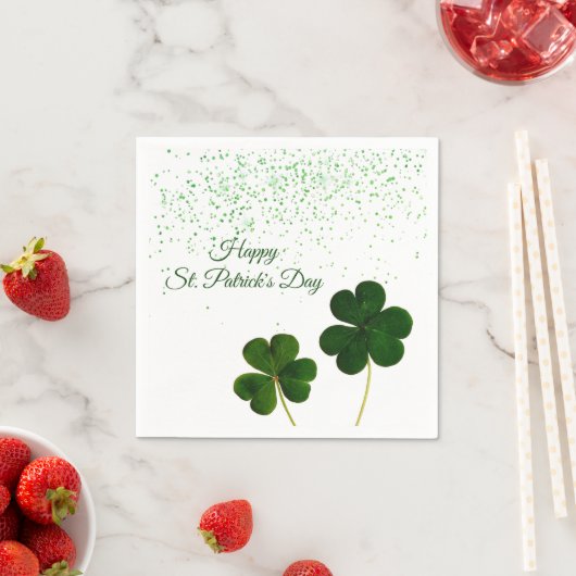 Green Clover Kleeblatt St. Patricks Day Serviette (Beispiel)