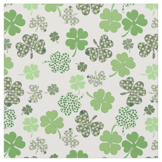 Green Clover Kleeblatt St. Patrick's Day Stoff (Nahaufnahme)