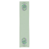 Green Clover Kleeblatts am Lila St. Patrick's Day Kurzer Tischläufer (Vorderseite)