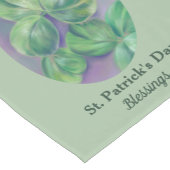 Green Clover Kleeblatts am Lila St. Patrick's Day Kurzer Tischläufer (Ecke)