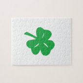 Green Clover Leaf Puzzle (Horizontal)