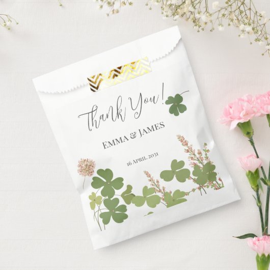 Green Clover Leaf St Patricks Day Danke Geschenktütchen (Versiegelt)