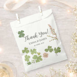 Green Clover Leaf St Patricks Day Danke Geschenktütchen