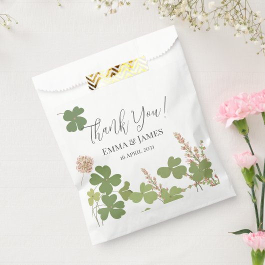 Green Clover Leaf St Patricks Day Danke Geschenktütchen (Versiegelt)