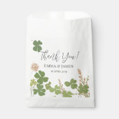 Green Clover Leaf St Patricks Day Danke Geschenktütchen (Vorderseite)