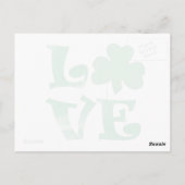 Green Clover Liebe Kleeblatt Postkarte (Rückseite)