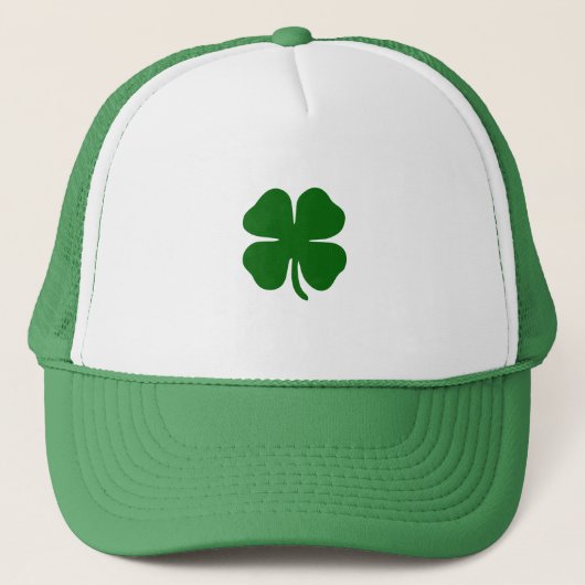 Green Clover Lucky Irish Truckerkappe (Vorderseite)